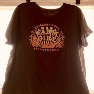 Farm Boy Farm Girl Ladies T-Shirt-XL